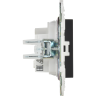 Розетка IEK SKANDY SK-R01Bl без заземления с защитными шторками 10А черный SK-R13-10-K02